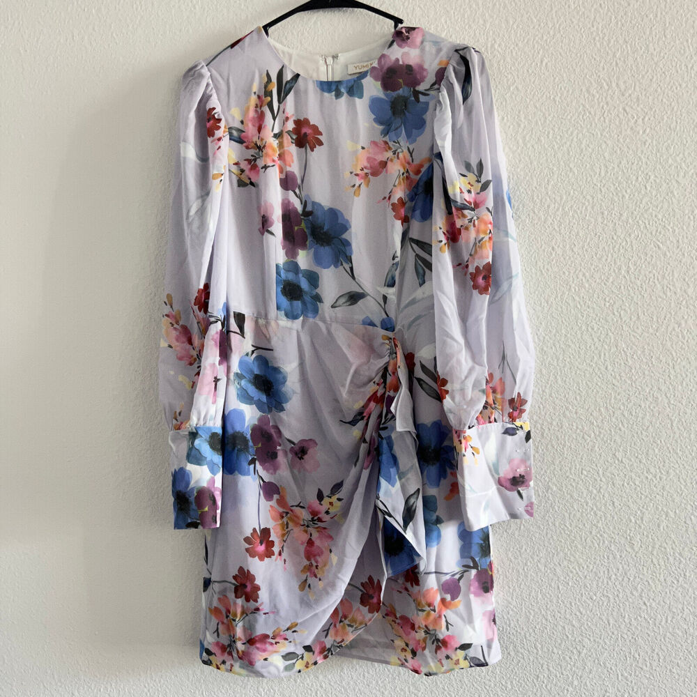 Yumi Kim Size S Floral Long Sleeve Mini Dress